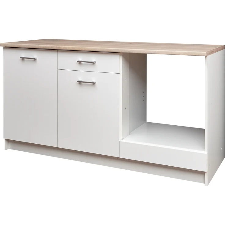 Küchenzeile >Wow < in Weiß matt - 160x85x60 (BxHxT) – Bild 2