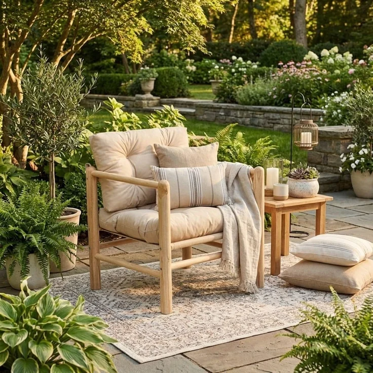Skye Decor 'MYG03 - Cream' Garten-Sessel, Creme, 51 x 86 x 51 cm – Bild 2
