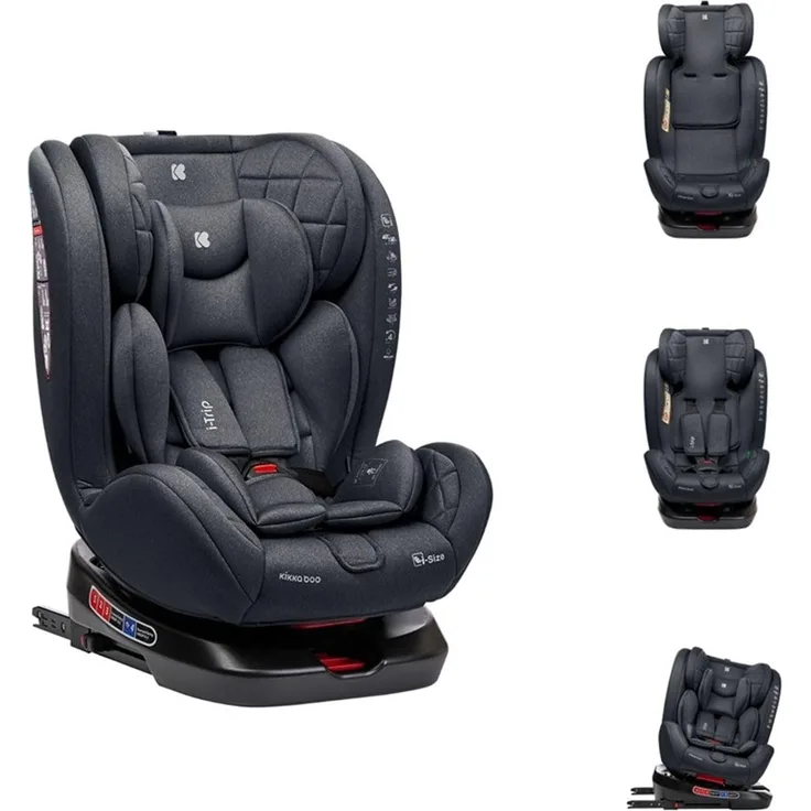 Kikkaboo Kindersitz i-Trip i-Size (40-150 cm) Gruppe 0+/1/2/3 verstellbar Isofix grau