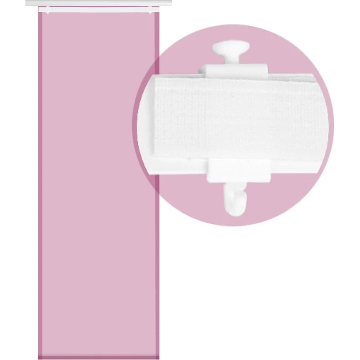 Transparenter Flächenvorhang Voile 60x245 cm wahlweise mit und ohne Technik, schlichte und stilvolle Fensterdekoration in vielen verschiedenen Farben erhältlich (weinrot - burgundy / mit Technik) – Bild 2