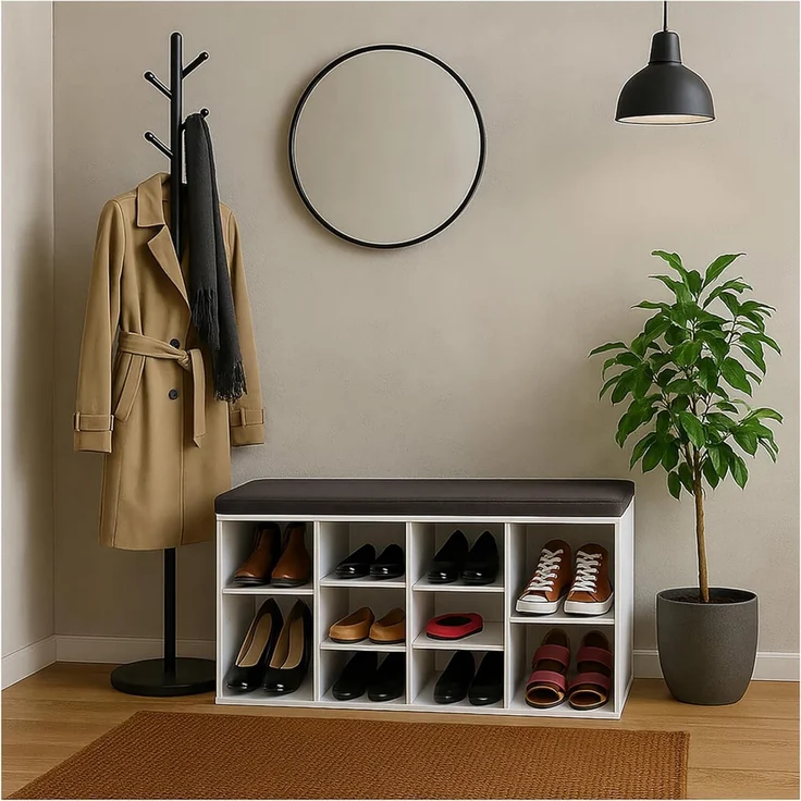 HTI-Living Schuhbank Schuhbank Katja1 (Stück, 1-St, 1 Schuhbank mit Kissenauflage), Schuhregal 10 Fächer – Bild 6