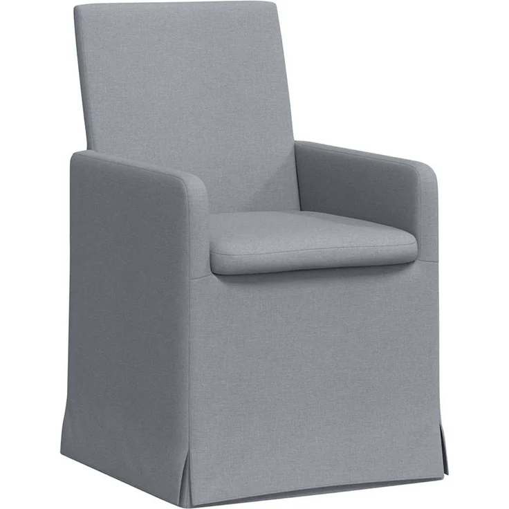 vidaXL Esszimmerstühle 2 pcs Hellgrau 57 x 67 x 95 cm Stoff 42017903 – Bild 1