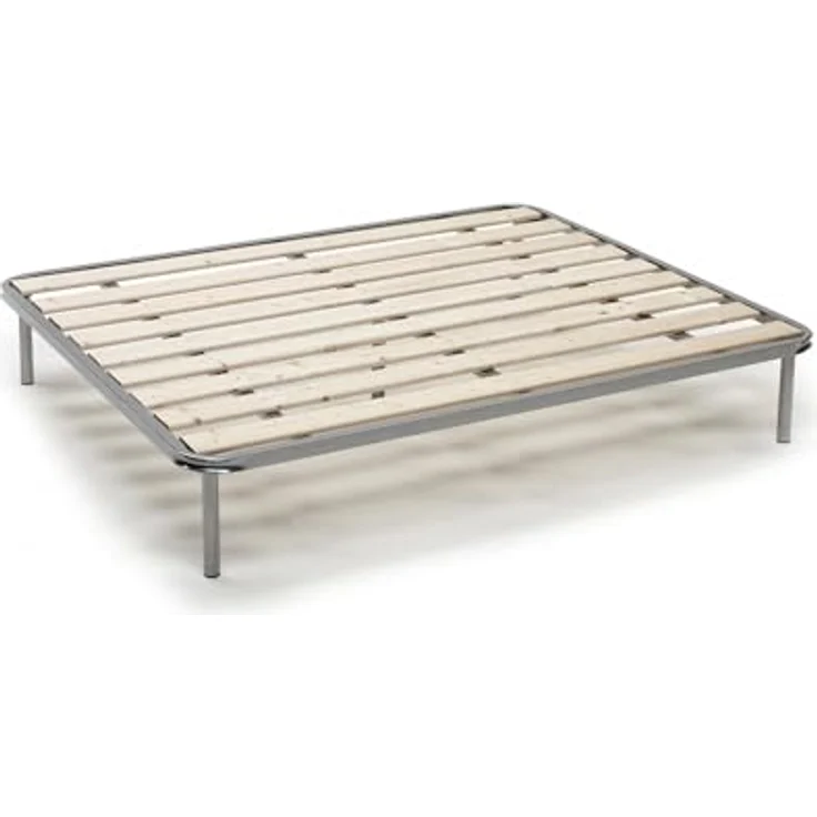 Talamo Italia - Doppelbettuntergestell Anastasia, orthopädisches Untergestell mit gehobelten Lattenrosten, 100 % Made in Italy, 120 x 190 x 31 cm – Bild 3