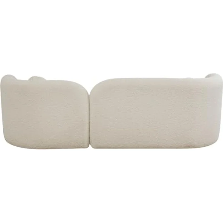Kare Design Sofa Kelly Boucle 3-Sitzer, Weiß, Pflegeleicht, Weich, Kuschelsofa, Couch, Loveseat, Wohnzimmer, Teddy-Optik, Massivholz, Teilzerlegt, 67x225x83 cm (H/B/T) – Bild 4