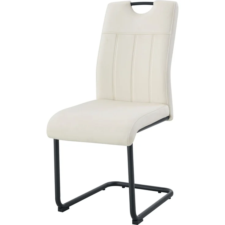 Schwinger-Stuhl 2er Set Lyon Stühle in Creme - gemütliches Design - B/H/T: 43x98x61 cm – Bild 2