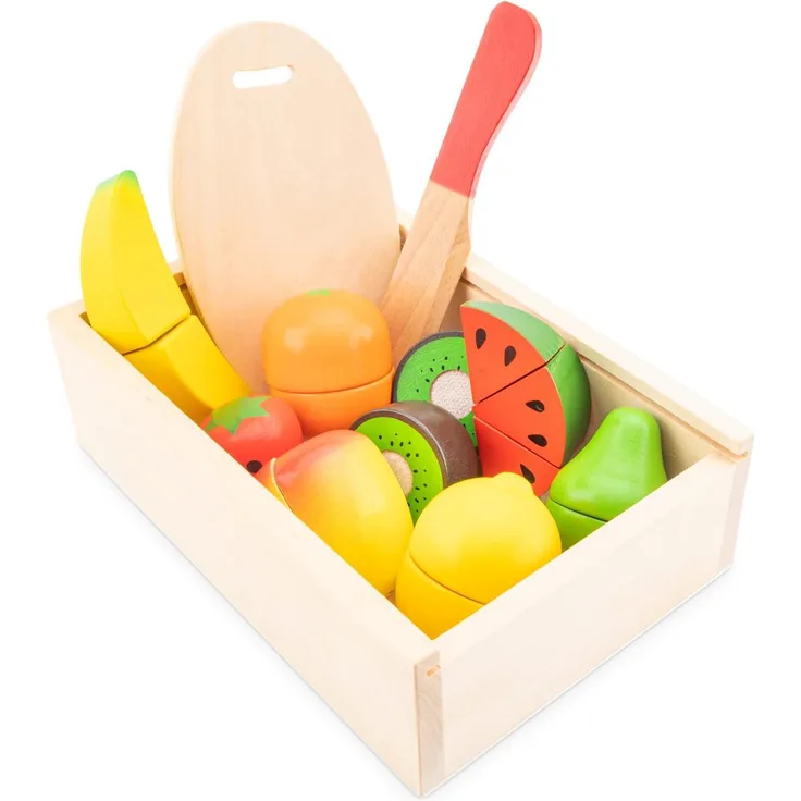 New Classic Toys Schneidsatz Obstkiste junior 21 cm Holz 11-teilig