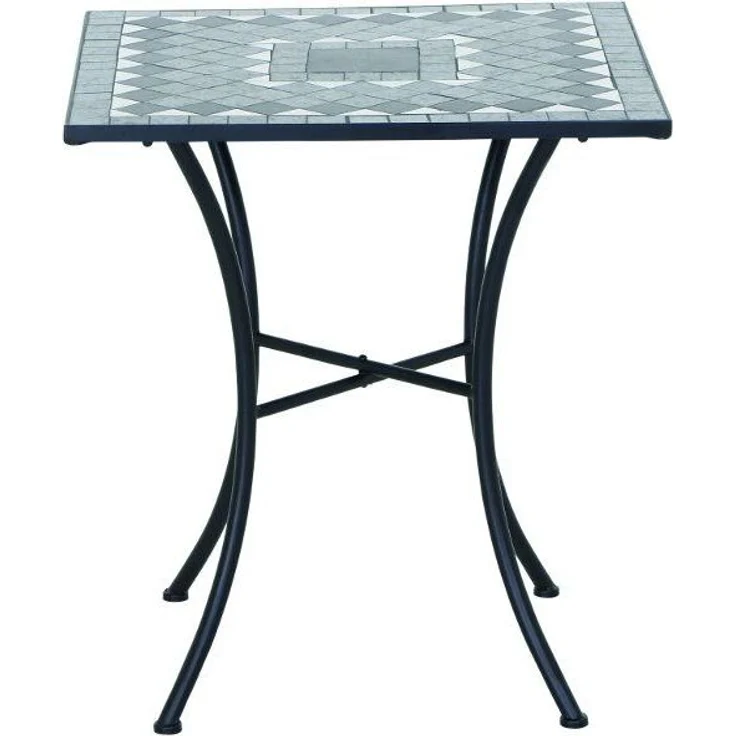 Siena Garden 'Como' Beistelltisch, Stahl, Matt Schwarz/Dunkelgrau, 71 x 64 x 64 cm – Bild 2