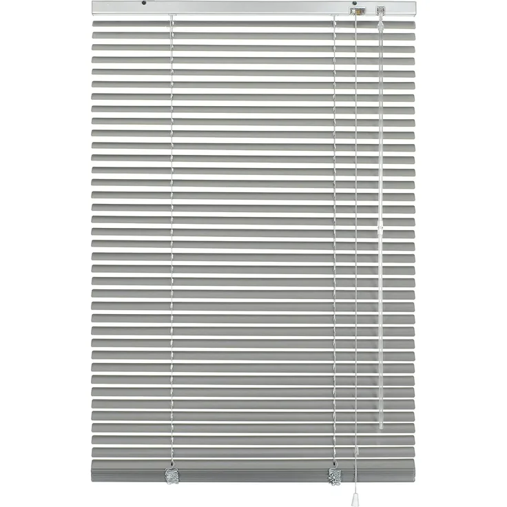 Deco Company Alu-Jalousie ohne Bohren, Zum Klemmen, Inkl. Klemmträgern, Sichtschutz, Lichtschutz, Blendschutz, Aluminium-Jalousie, Silber, 80 x 220 cm