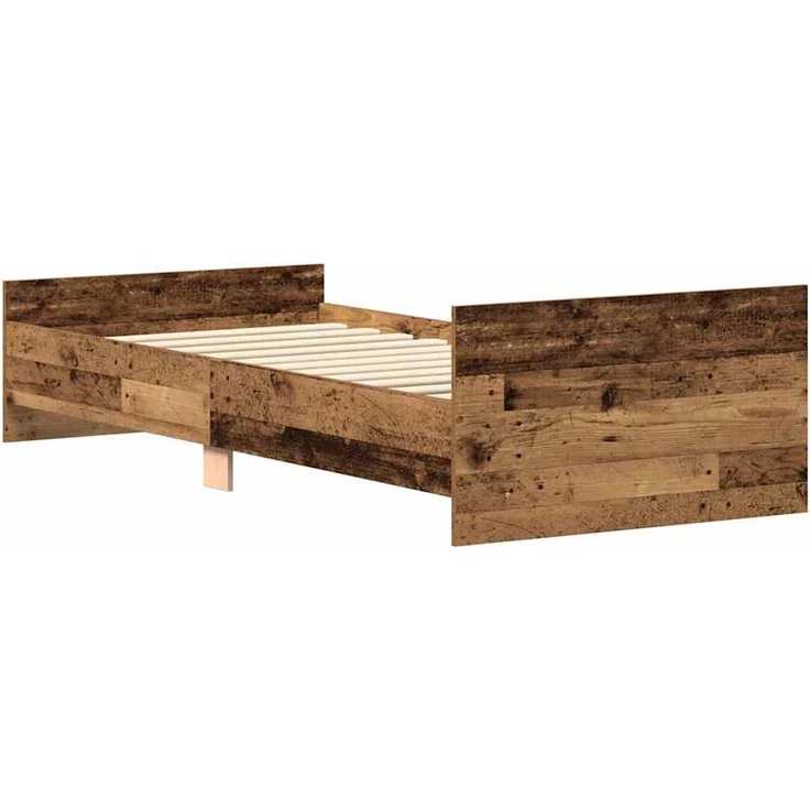 vidaXL Bettgestell ohne Matratze Altholz-Optik 100x200cm Holzwerkstoff 857476 – Bild 6