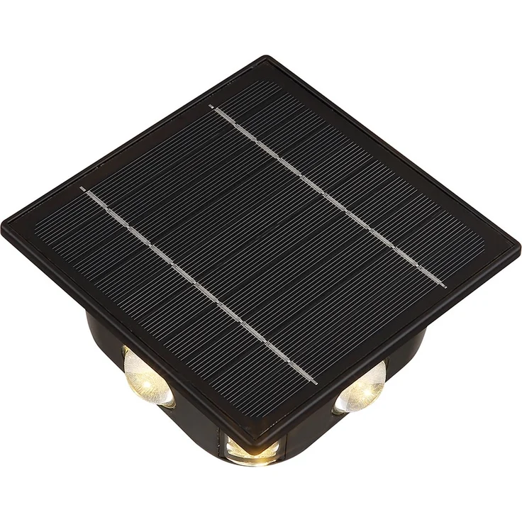 LED Wandlampe Solarleuchte, Akku, IP54, schwarz, H 13,1 cm – Bild 9