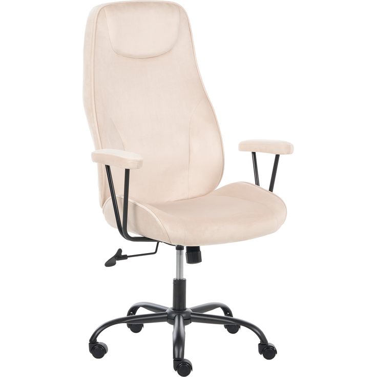 Bürostuhl TITAN Samtstoff Hellbeige