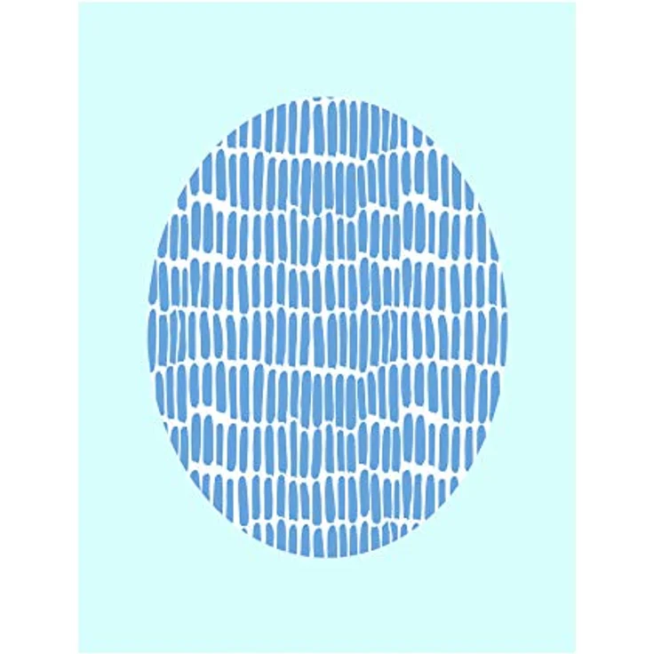 Komar Wandbild Shelly Patterns Blue, Kunstdruck auf Premium-Poster Fotopapier, seidenmatte Oberfläche, 40 x 50 cm, ohne Rahmen – Bild 1