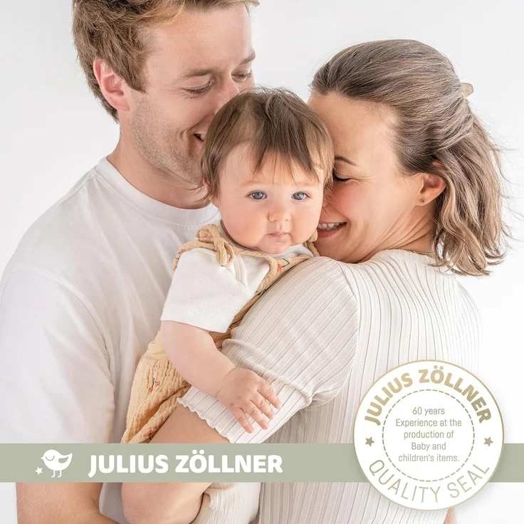Julius Zöllner Überzug Wickelauflage Musselin dune 75/75 cm – Bild 5