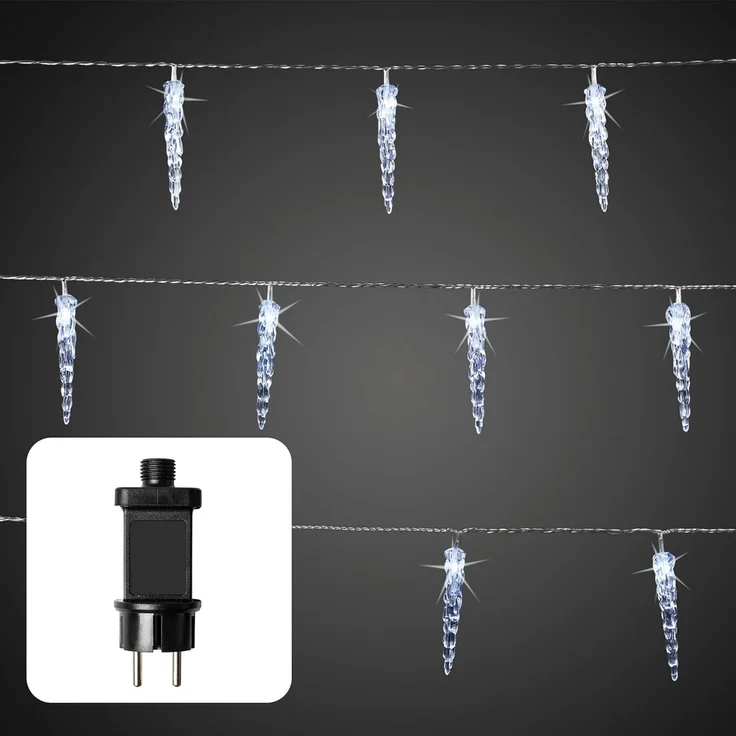 Hellum LED-Eiszapfen-Lichterkette 40-tlg. cws außen 564433 – Bild 6