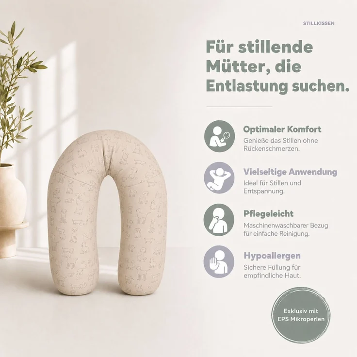 Fillikid Stillkissen Stillkissen EPS Mikroperlen 190 cm Exklusiv – Bild 12