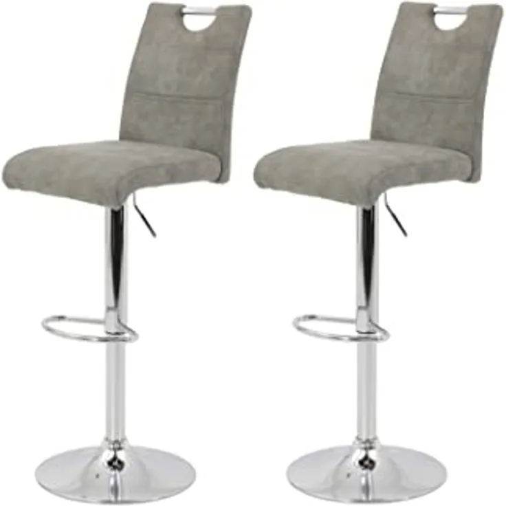 2er Set Barhocker Miranda II - Vintage Grau