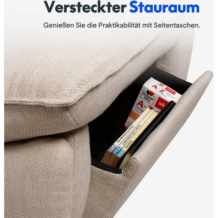 FLEXISPOT Sessel Schaukelsessel gemütlicher TV-Sessel, Relaxsessel (Drehsessel mit Rocking, Ruhesessel für Senioren & Stillenden), Versteckter Stauraum, 105° - 145° verstellbar, 159 KG belastbar – Bild 3