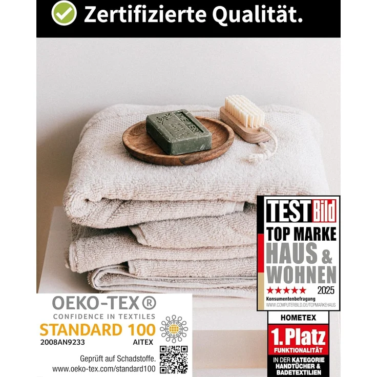 1x Badetuch + 2X Duschtuch + 4X Handtuch + 8X Gästetuch | Rot | 100% Baumwolle Frottier | Oeko-TEX® Standard 100 | Premium Qualität 500 g/m² – Bild 2