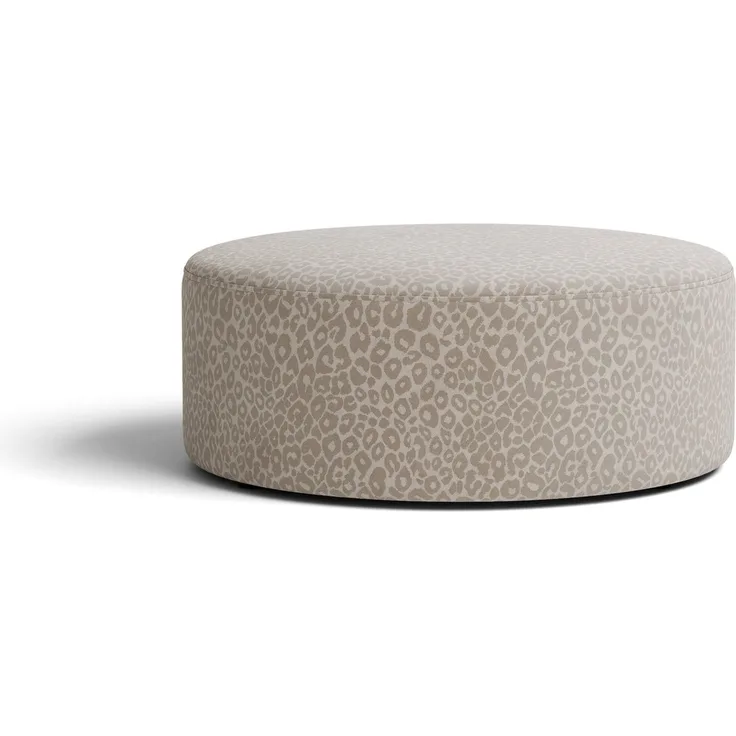 Micadoni Pouf Dia 90cm Chenille Wild Graues Beige