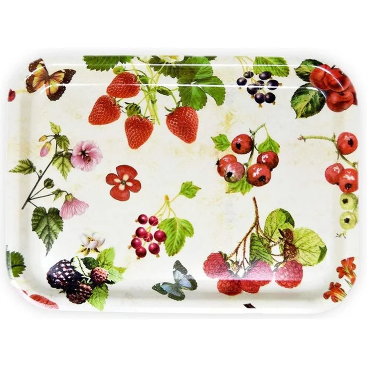 Lashuma Tablett Waldbeeren, Kunststoff, (1-tlg), Italienisches Teetablett 31x23 bunt – Bild 4