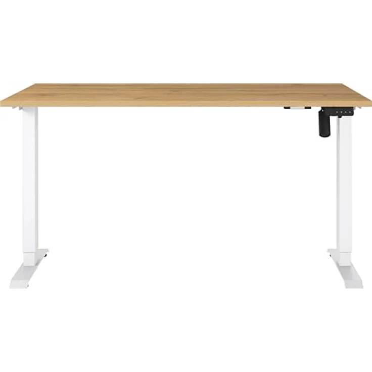 Germania Schreibtisch 8023-552, in Grandson-Eiche-Nb./Weiß, elektr. höhenverstellbar, 140 x 119 x 80 cm (BxHxT) – Bild 4