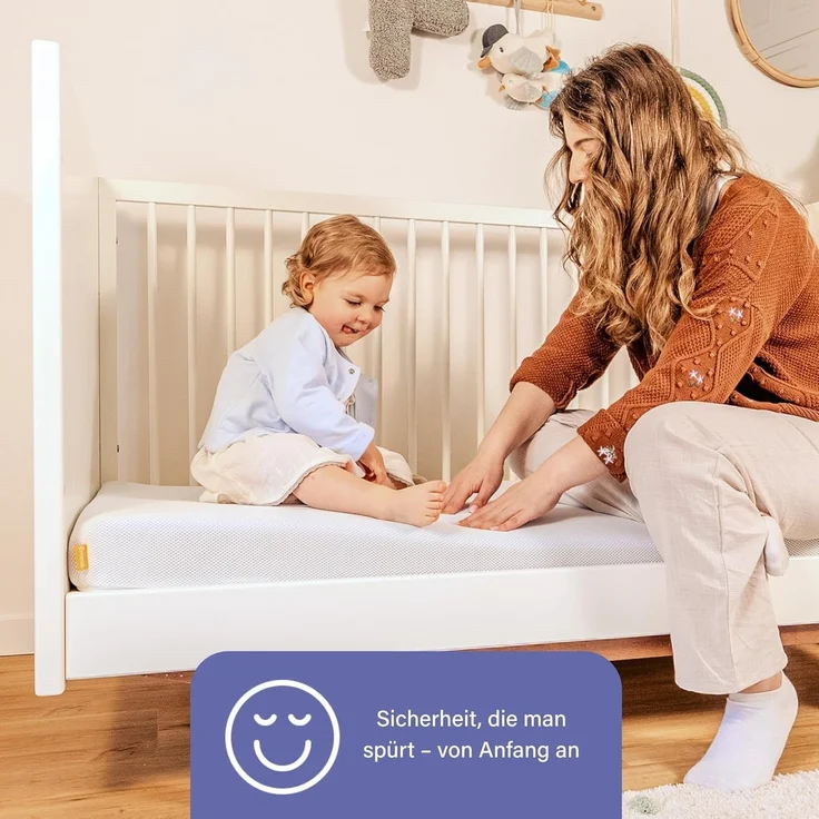 Emma Classic Kindermatratze 70x140 cm – Testsieger – Beste Babymatratze Aller Zeiten (Stiftung Warentest) – Atmungsaktiv, Oeko-TEX® Zertifiziert, Waschbar – Für Babybett & Kinderbett – Bild 5