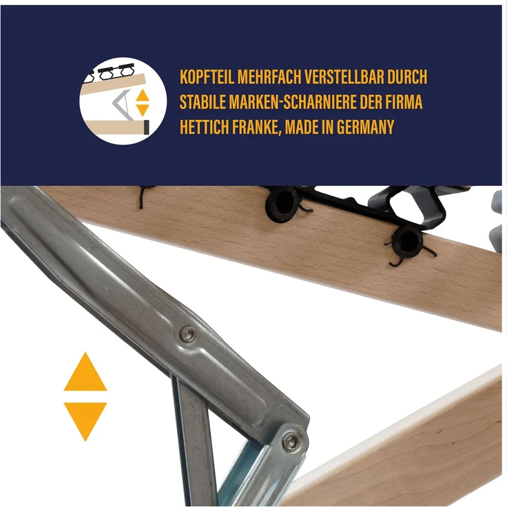 BeCo Easy Star Lattenrost verstellbar – Individuell anpassbares Kopfteil, ideal für alle Matratzenarten, stabil, langlebig, für hohen Schlafkomfort Größe 200 x 200 cm – Bild 5