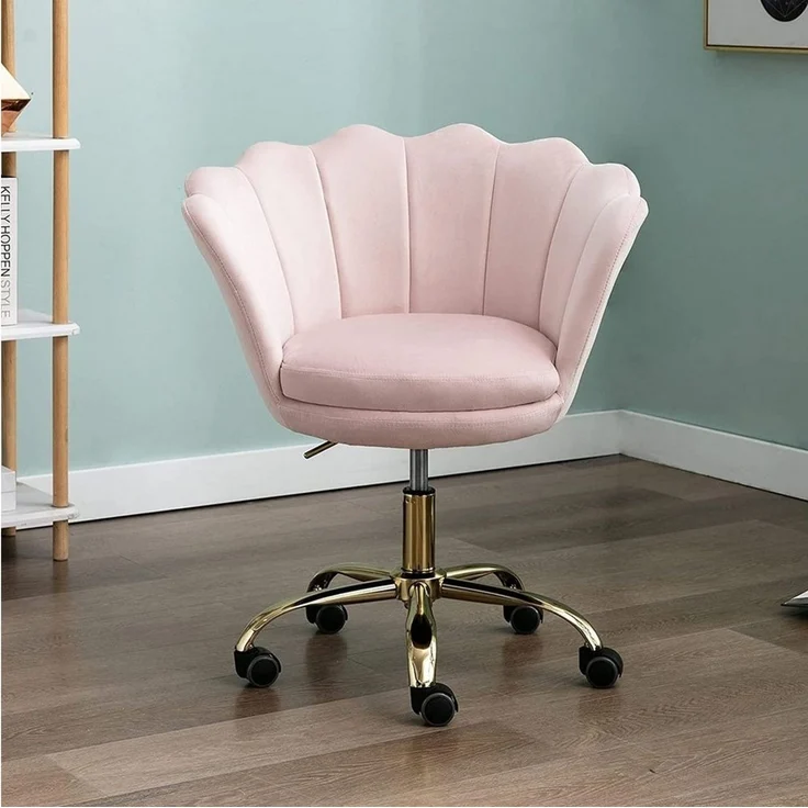 WAHSON OFFICE CHAIRS Loungesessel Bürostuhl Kunstfell Drehstuhl mit Rollen – Bild 2