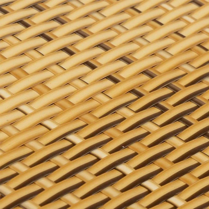 vidaXL Balkon-Sichtschutz Hellbraun 400x90 cm Poly Rattan 156269 – Bild 6
