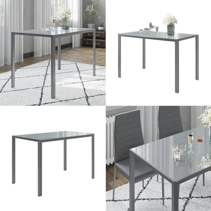 Esstisch Grand Grau 120 x 70 cm Vicco – Bild 9