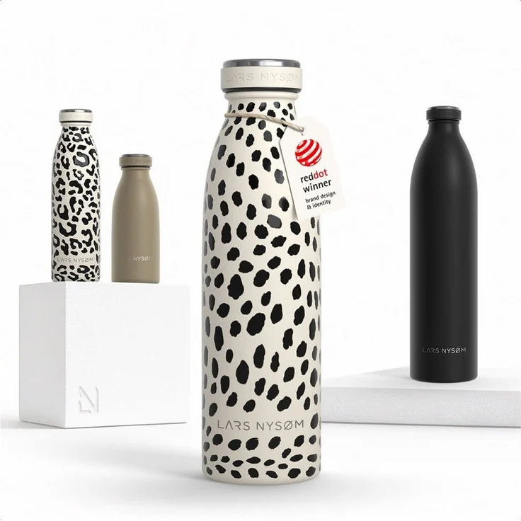 LARS NYSØM Thermoflasche Ren, Isolierflasche mit Vakuum Isolierung: 12h heiß / 24h kühl – Bild 1