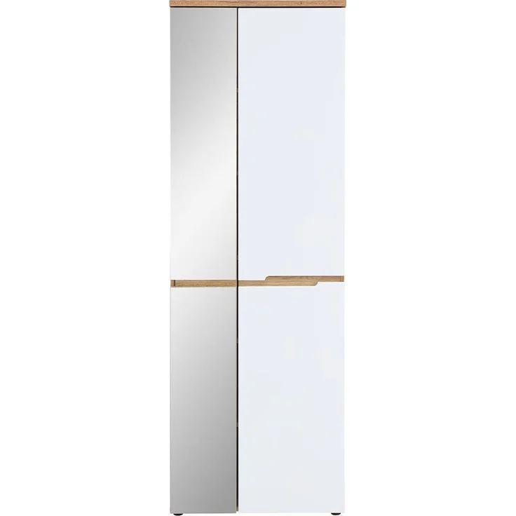 Garderobenschrank vito Clyde, Holzwerkstoff, Weiß, Holzfarben, 65 x 192 x 38 cm – Bild 2