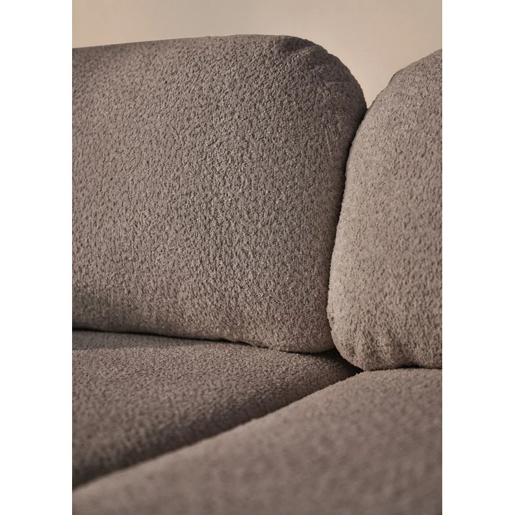Selsey Tvoya Ecksofa mit Schlaffunktion, Ottomane rechts, Bouclé Graubraun – Bild 8