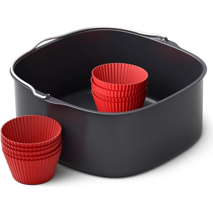Philips Backblech HD9957/00 für Airfryer XXL 5000er Serie, inkl. 9 Silikon-Muffinförmchen, spülmaschinenfest – Bild 1