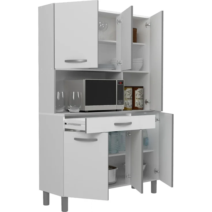 Parisot Season 1 Küchenbuffet 120x185x40 viel Stauraum Buffet Weiß – Bild 6