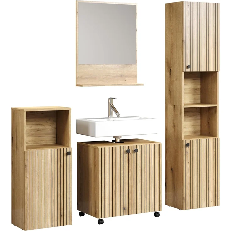 Badmöbel Set Feliz in Evoke Eiche 160 cm – Bild 1