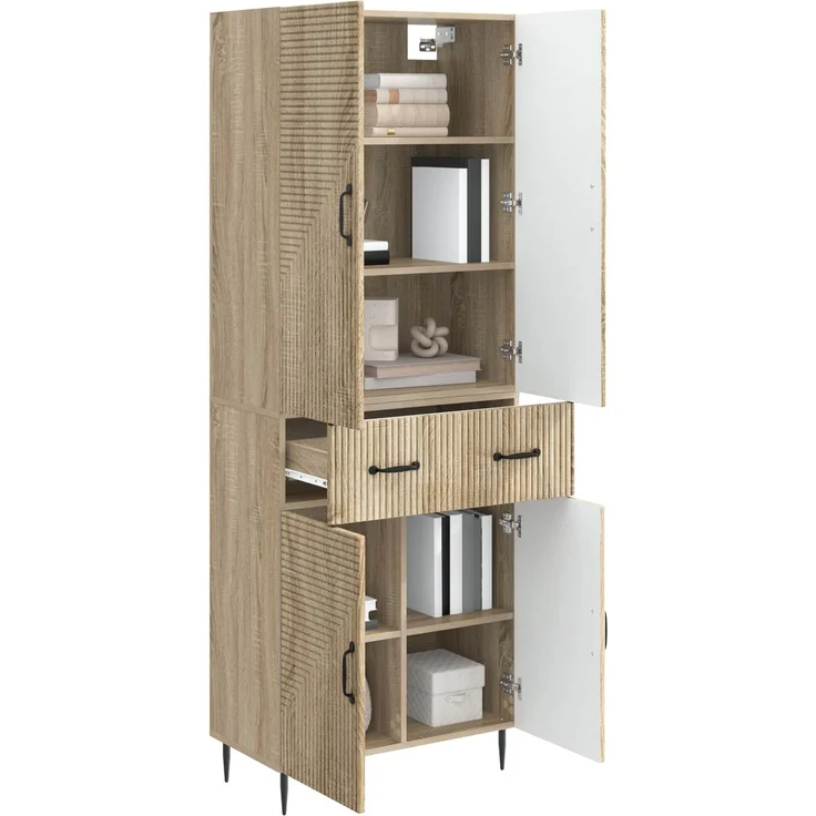 vidaXL Schrankset 2 pcs Sonoma-Eiche 66 x 34,5 x 89,5 cm Holzwerkstoff 3416666 – Bild 2