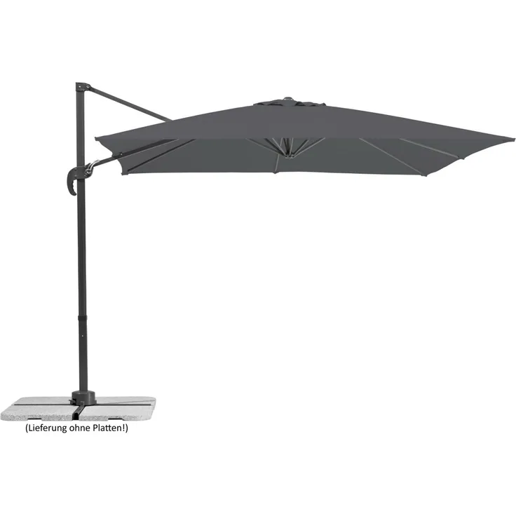 Schneider SET Ampelschirm Rhodos Junior 270x270 cm + Ständer + Hülle, anthrazit