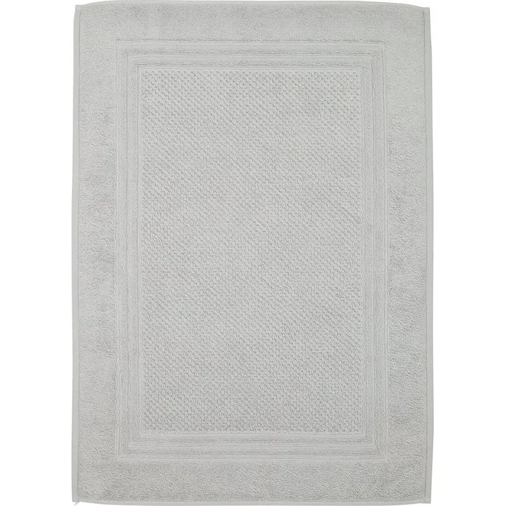 ROSS Duschmatte Unifond, Höhe 1 mm, fußbodenheizungsgeeignet, strapazierfähig, Baumwolle, rechteckig, Uni mit Bordüre, Badezimmerteppich, waschbar