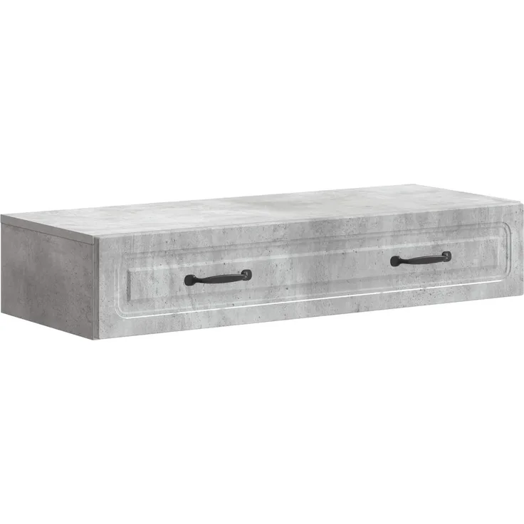 vidaXL Wandmontierter Beistelltisch Betongrau 87,5 x 34,5 x 17 cm 899348