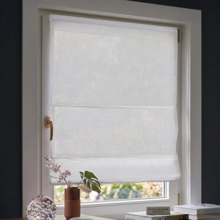 Victoria M. Raffrollo Ivora Premium Raffrollo 40x130cm Weiß Blickdicht, mit Faltenband, mit Bohren, freihängend, Abnehmbarer Stoff mit OEKO-TEX® Zertifizierung – Bild 3