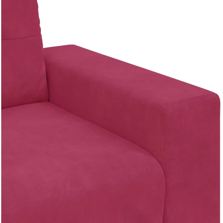 vidaXL Zweisitzer-Sofa Weinrot 180x77x82 cm Samt 4105126 – Bild 7