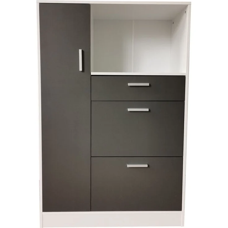 HTI-Line Küchenbuffet Küchenschrank Kombi L Blanca (Stück, 1-St, 1 Küchenschrank Kombi L Blanca) Küchenbuffet Mehrzweckschrank Mikrowellenschrank – Bild 1