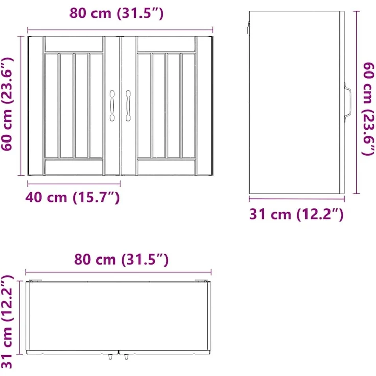 vidaXL Küchen-Hängeschrank Lucca Sonoma-Eiche Holzwerkstoff 853830 – Bild 11