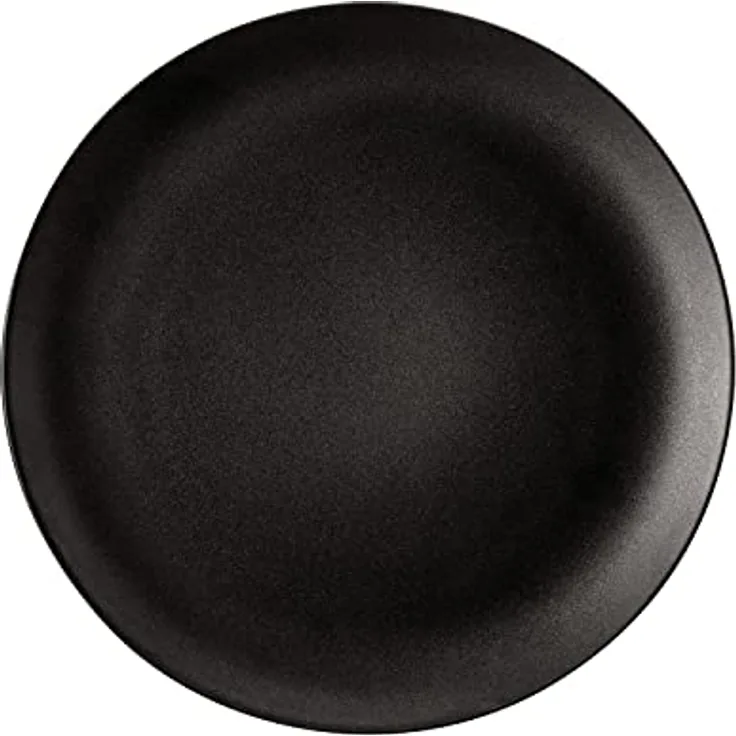 Seltmann Weiden Speiseteller Liberty velvet black, runder Keramikteller, 27,5 cm, spülmaschinenfest und mikrowellengeeignet, Schwarz