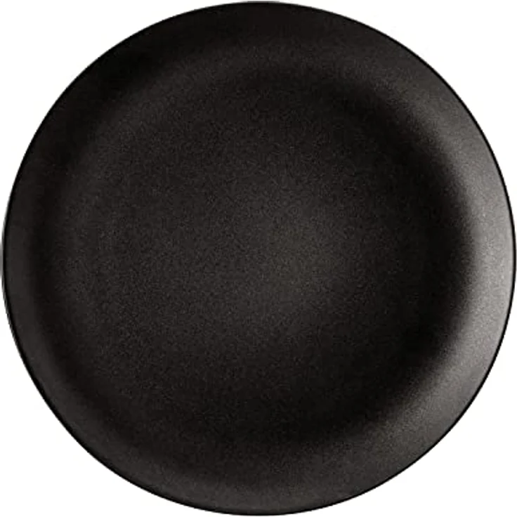 Seltmann Weiden Speiseteller Liberty velvet black, runder Keramikteller, 27,5 cm, spülmaschinenfest und mikrowellengeeignet, Schwarz – Bild 1