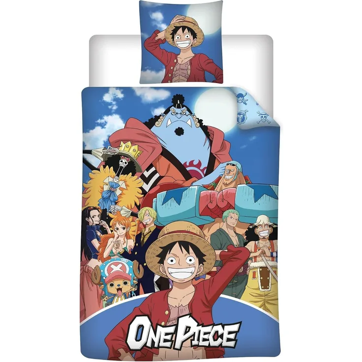 One Piece Bettwäsche Set 140 × 200 cm mit Kissenbezug 65 × 65 cm für Schlafzimmer