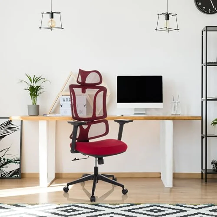 MyBuero Drehstuhl Home Office Bürostuhl ERGOMY Stoff (1 St), Schreibtischstuhl Drehstuhl ergonomisch – Bild 7