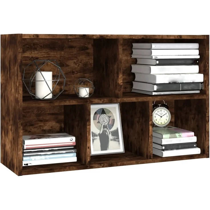 vidaXL Bücherregal/Sideboard Räuchereiche 50x25x80 cm Holzwerkstoff 826611 – Bild 4