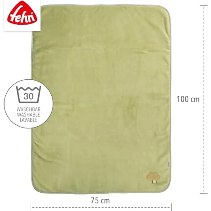 Fehn Kuscheldecke 100x75 cm Chamäleon Lazy, Crazy & Pink Khaki/Olive – Bild 6